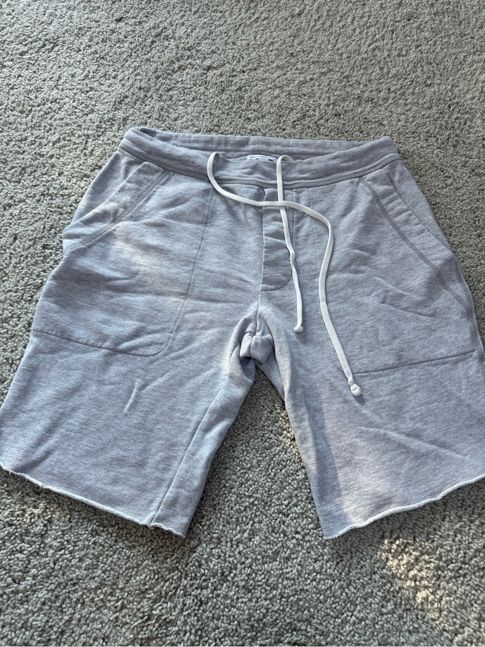 James Perse Light Gray Athletic Drawstring Shorts